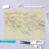 ジャマイカは地図を石版刷にしました 薄葉紙 (クラフト)