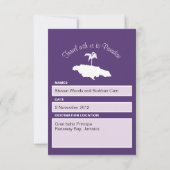 ジャマイカへのスーツケースタグ セーブザデート (裏面)