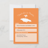 ジャマイカへのスーツケースタグ 招待状 (裏面)