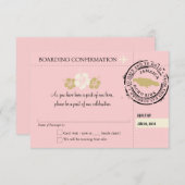 ジャマイカへの出発案内兼受付カード 出欠カード (正面/裏面)