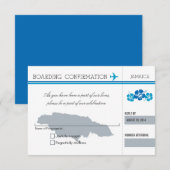 ジャマイカへの搭乗券　ＲＳＶＰ 出欠カード (正面/裏面)