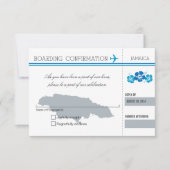 ジャマイカへの搭乗券 RSVP (正面)