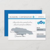 ジャマイカへの搭乗券 RSVP (正面/裏面)