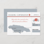 ジャマイカへの搭乗券 RSVP (正面/裏面)