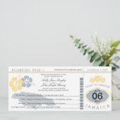 ジャマイカへの結婚式の搭乗券 招待状 (スタンド正面)