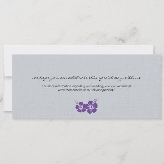 ジャマイカへの結婚式の搭乗券 招待状 (裏面)