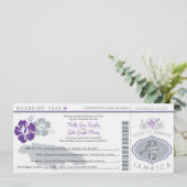 ジャマイカへの結婚式の搭乗券 招待状 (スタンド正面)