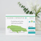 ジャマイカへのRSVPの搭乗券 出欠カード (スタンド正面)