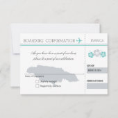 ジャマイカへのRSVPの搭乗券 出欠カード (正面)