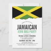 ジャマイカをテーマにした料理 | パーティーフラッグ招待 白 招待状 (正面)