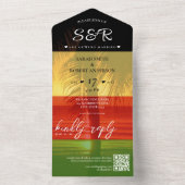 ジャマイカアイランドジャマイカラスタデスティネーションウェディング オールインワン招待状 (内側)