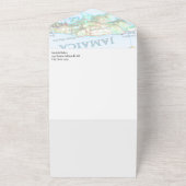 ジャマイカアイランドジャマイカ国旗の目的地の結婚式 オールインワン招待状 (外側)