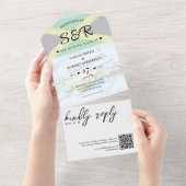 ジャマイカアイランドジャマイカ国旗の目的地の結婚式 オールインワン招待状 (貼ってはがせる)