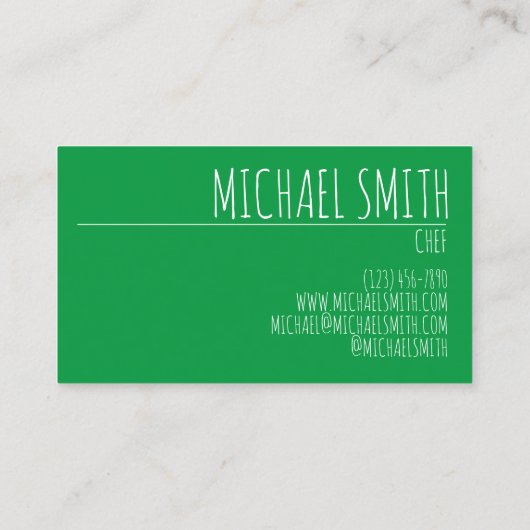 ジャマイカアクキーとサルトフィッシュタラのフードケーターシェフ 名刺 (裏面)