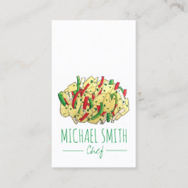 ジャマイカアクキーとサルトフィッシュタラのフードケーターシェフ 名刺