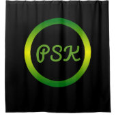 ジャマイカインスパイアグラデーション円 シャワーカーテン (正面)