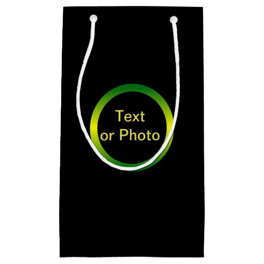 ジャマイカインスパイアグラデーション円 スモールペーパーバッグ (正面)