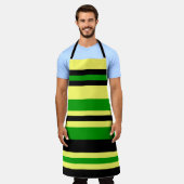 ジャマイカインスパイアストライプ エプロン (着用した状態)