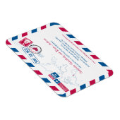 ジャマイカエアメール結婚式3x4の日付を保存 マグネット (右側)