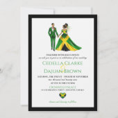 ジャマイカカップル結婚式招待状 招待状 (正面)