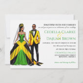 ジャマイカカップル結婚式招待状 招待状 (正面)