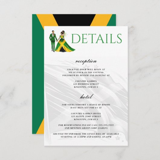 ジャマイカカップル エンクロージャーカード (正面/裏面)