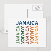 ジャマイカカラフルかわいい ポストカード (正面/裏面)