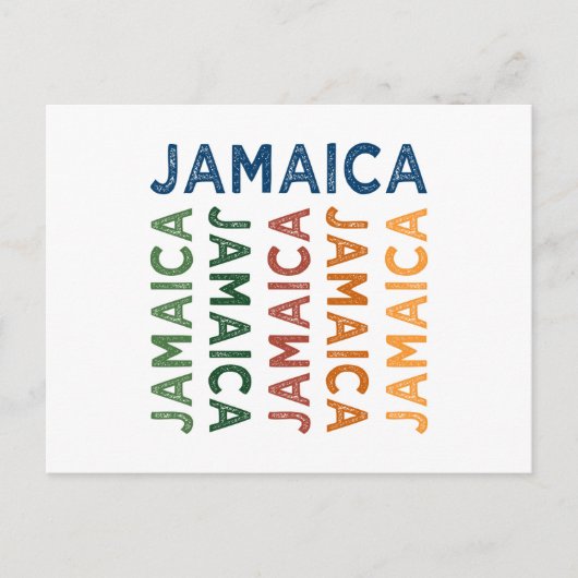 ジャマイカカラフルかわいい ポストカード (正面)