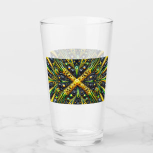 ジャマイカカラーのガラスカップ タンブラーグラス