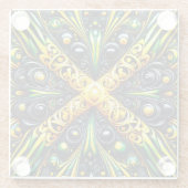 ジャマイカカラーのガラスコアスター ガラスコースター (裏面)