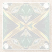 ジャマイカカラーのガラスコアスター ガラスコースター (裏面)