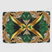 ジャマイカカラーのゴルフタオル ゴルフタオル (横)