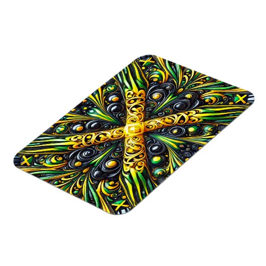 ジャマイカカラーのフレキシブルなフォトマグネット マグネット (左側)