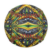 ジャマイカカラーの愛国野球 野球ボール (正面)