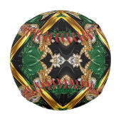 ジャマイカカラーの愛国野球 野球ボール (正面)