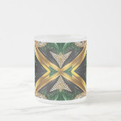 ジャマイカカラーの曇り小ガラスマグ フロストグラスマグカップ (中央)