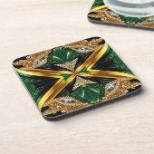 ジャマイカカラーを使用した懸命プラスチックコースター コースター (左側)