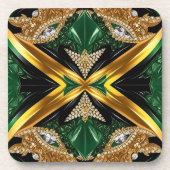 ジャマイカカラーを使用した懸命プラスチックコースター コースター (正面)