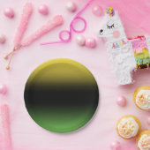 ジャマイカカラーグラデーショングラデーション緑と黄色 ペーパープレート (パーティー)