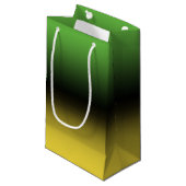 ジャマイカカラーグラデーショングラデーション緑と黄 スモールペーパーバッグ (正面アングル)