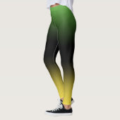 ジャマイカカラーグラデーショングラデーション緑と黄 レギンス (左)
