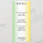 ジャマイカカラーズグラデーションジャマイカウェディングレセプション メニュー (正面)