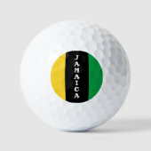 ジャマイカカラーズグリーン金ゴールドブラックジャマイカ ゴルフボール (正面)