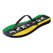 ジャマイカカラーズグリーン金ゴールドブラックジャマイカ ビーチサンダル (アングル)