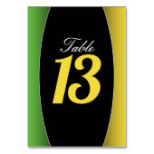 ジャマイカカラーズグリーン金ゴールドレカリブのストラン テーブルナンバー (裏面)