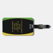 ジャマイカカラーズグリーン金ゴールド名カリブのモノグラム ラゲッジタグ (裏面横)