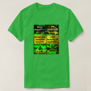 ジャマイカカラーデザイナーシャツのモダン定義 Tシャツ