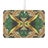 ジャマイカカラー付きカーエアフレザーデザイン カーエアーフレッシュナー (裏面)