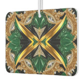 ジャマイカカラー付きカーエアフレザーデザイン カーエアーフレッシュナー (左)