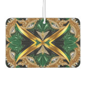 ジャマイカカラー付きカーエアフレザーデザイン カーエアーフレッシュナー (正面)